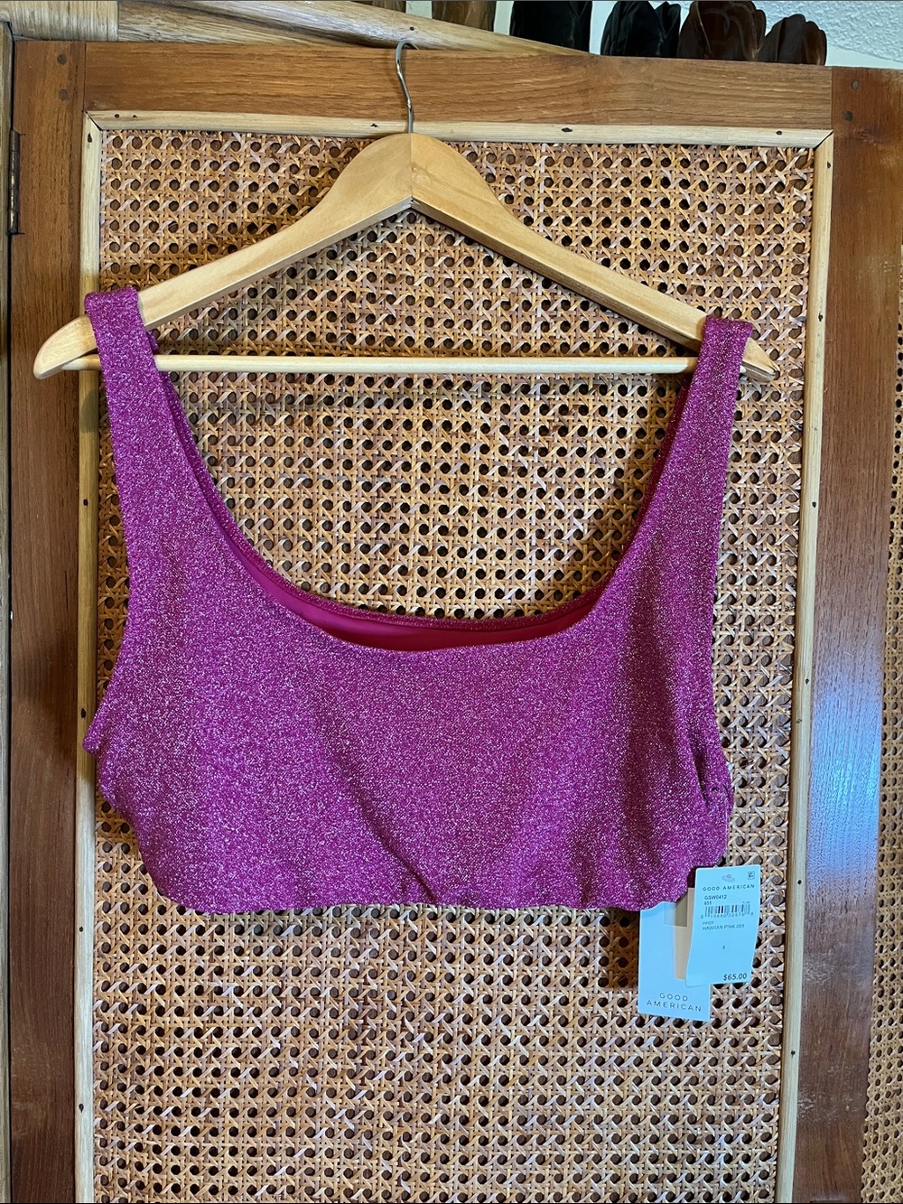 Women’s Good American Pink Sparkle Bra NWT Size 5